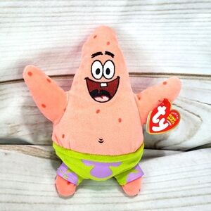 TY Patrick Star SpongeBob SquarePants Original Beanie Babies 7 Inch 2004 Tags
